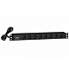 19 inch 8 voudige stekkerdoos - Surge Protection Device - Denemarken