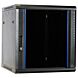 12U wandkast ongemonteerd met glazen deur 600x600x635mm (BxDxH)