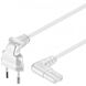 Stroomkabel haaks euro plug naar C7 5m wit