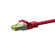 Cat7 S/FTP (PIMF) patchkabel 0,25m rood