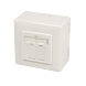 CAT6 UTP / STP opbouwdoos, ivoor