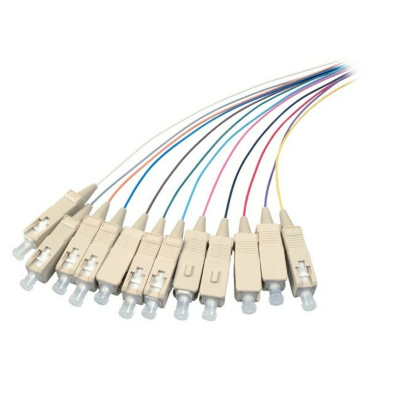 OS2 glasvezel pigtail gekleurde set SC/APC - 12 stuks