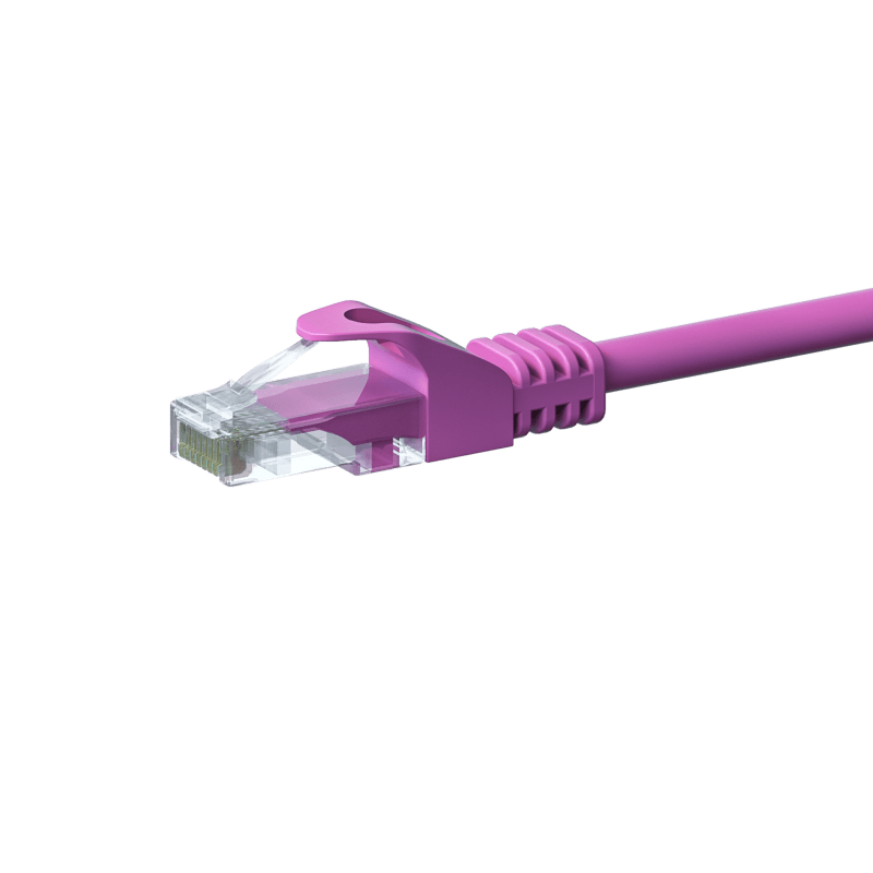 UTP CAT5e patchkabel 10m roze - 100% koper
