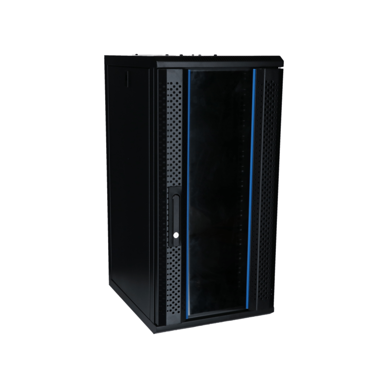 10 inch 15U serverkast met glazen deur 370x450x752mm (BxDxH)
