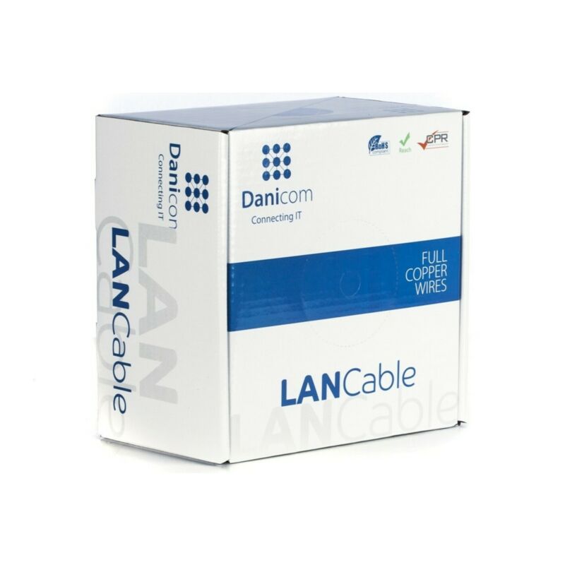 DANICOM CAT6 FTP 100m kabel op rol soepel - PVC (Fca)
