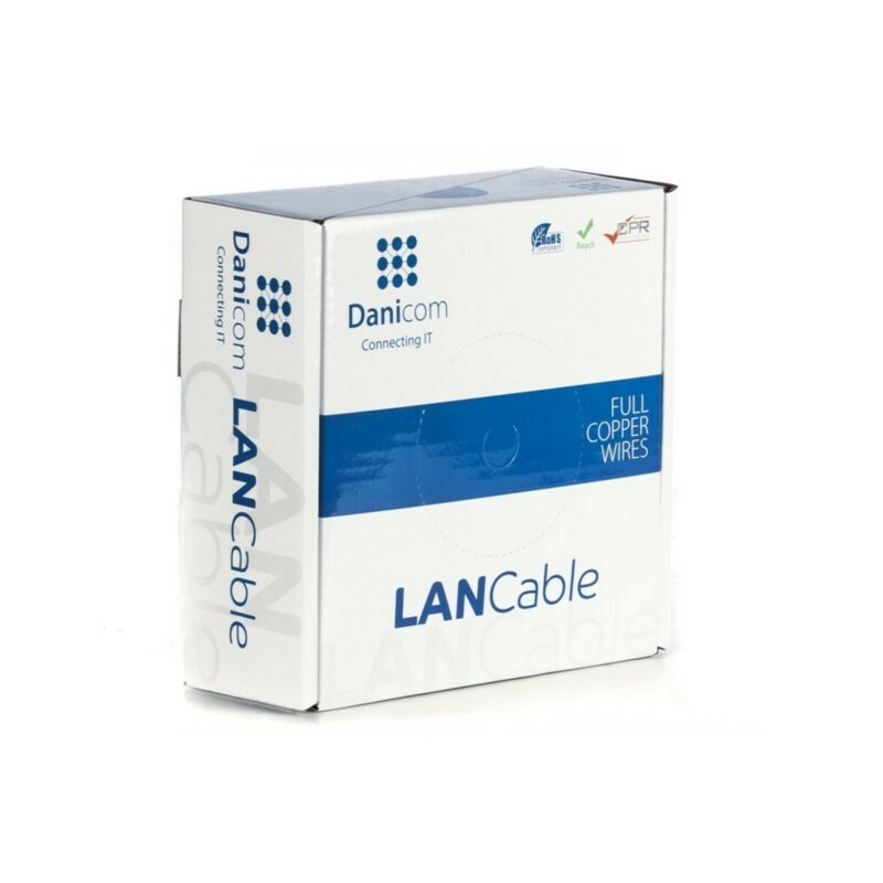 DANICOM CAT5E FTP 50m kabel op rol soepel - PVC (Fca)