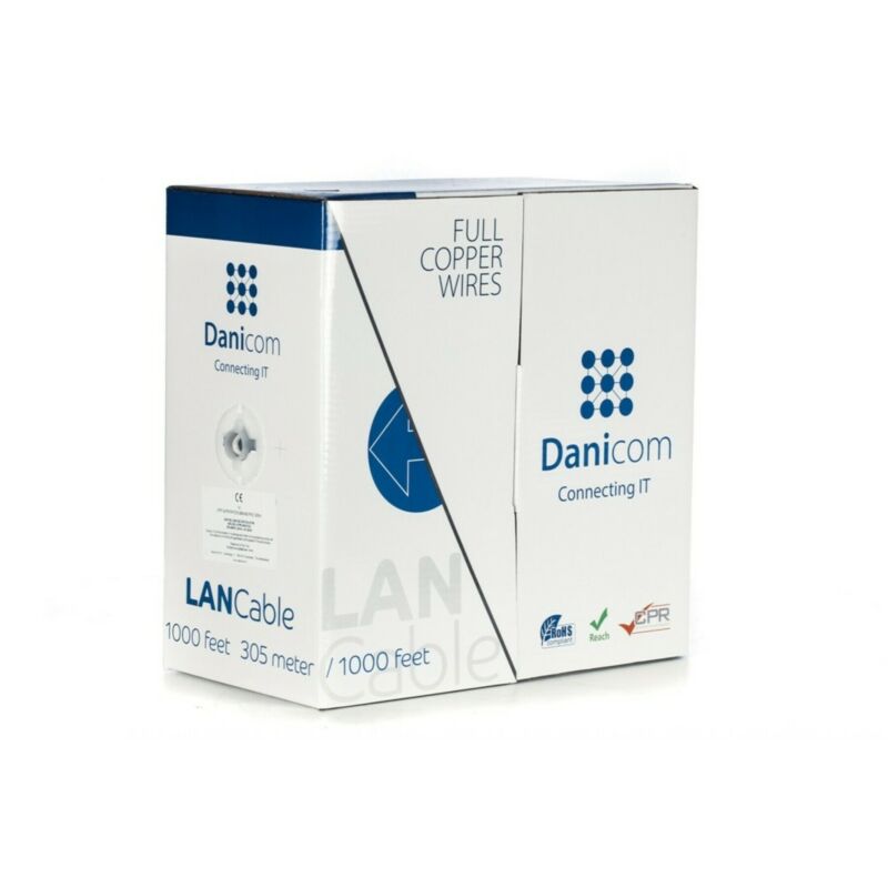 DANICOM CAT6 UTP 305m kabel op rol soepel - PVC (Fca)