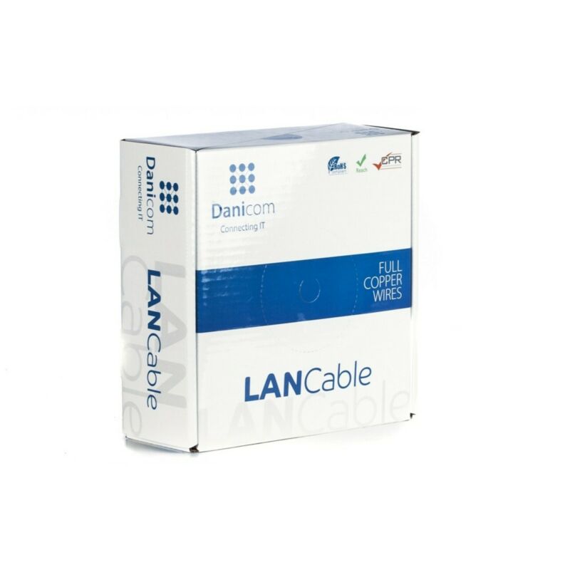 DANICOM CAT6 UTP 50m kabel op rol soepel - PVC (Fca)