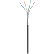 CAT6 S/FTP 50m buitenkabel op rol soepel zwart CCA