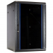 22U wandkast met glazen deur 600x600x1100mm (BxDxH)