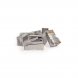 CAT6a doorsteek connector RJ45 pass through - shielded - voor soepele kern 10 stuks
