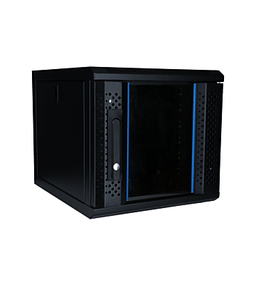 10 inch 6U serverkast met glazen deur 370X450X370mm (BxDxH)