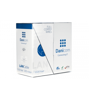 DANICOM CAT5E FTP 305m kabel op rol stug -  LSZH (Eca)