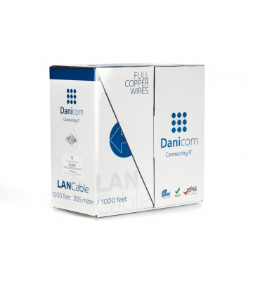 DANICOM CAT6A U/UTP 305m kabel op rol soepel -  LSZH (Fca)