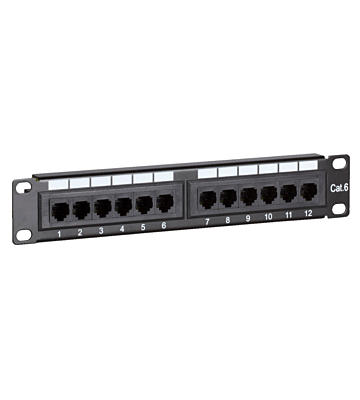 10 inch CAT6 UTP patchpaneel - 12 poorts