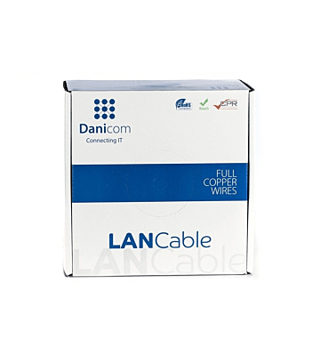 CAT8 S/FTP 50m kabel op rol stug - LSZH (Dca)
