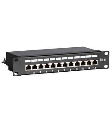 10 inch CAT6 FTP patchpaneel - 12 poorts