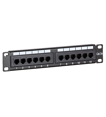10 inch CAT5e UTP patchpaneel - 12 poorts