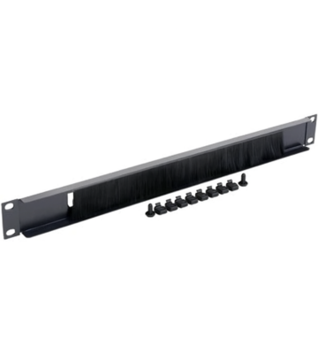 19 inch kabelinvoerpaneel met borstel - 1U