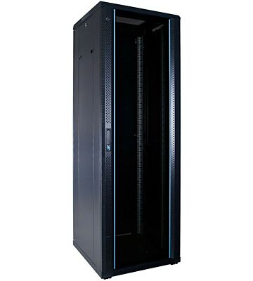 37U serverkast met glazen deur 600x600x1800mm (BxDxH)