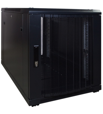 12U mini serverkast met geperforeerde deur 600x1200x720mm (BxDxH)