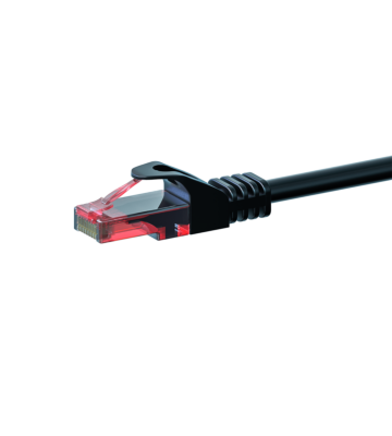 UTP CAT6 patchkabel 0,25m zwart - 100% koper