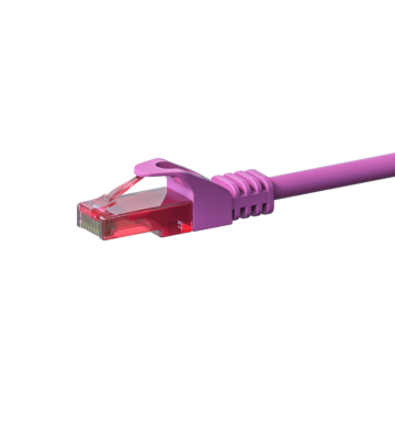 UTP CAT6 patchkabel 0,50m roze - 100% koper