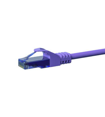 UTP CAT6a patchkabel 1m paars - 100% koper