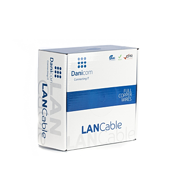 DANICOM CAT6A U/UTP 100m kabel op rol soepel - PVC (Fca)