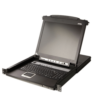 1U 17 inch KVM console met 8 port KVM Switch x PS/2
