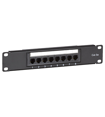 10 inch CAT5e UTP patchpaneel - 8 poorts