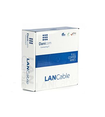 DANICOM CAT5E UTP 100m kabel op rol soepel - PVC (Fca)