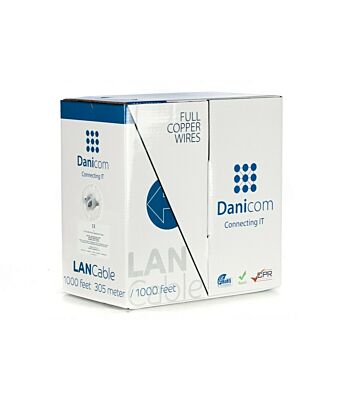 DANICOM CAT5E UTP 305m kabel op rol soepel - PVC (Fca)