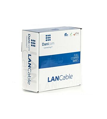 DANICOM CAT5E FTP 50m kabel op rol soepel - PVC (Fca)