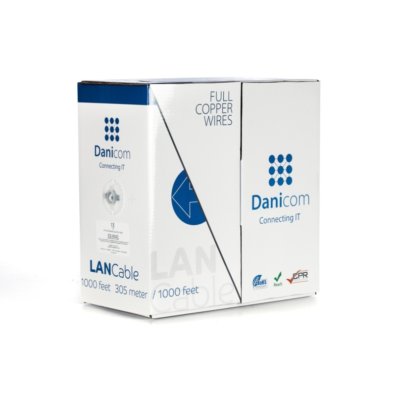 DANICOM CAT6 UTP 305m kabel op rol stug - LSZH (Dca)