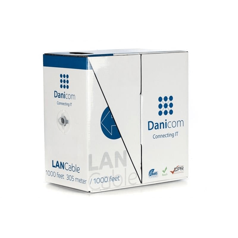 CAT5e FTP 305m kabel op rol stug grijs