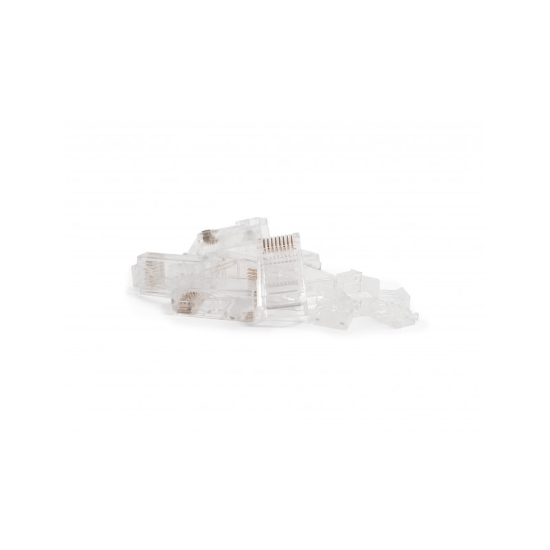 CAT6A Connector RJ45 - Unshielded + hulpstukje - voor soepele kern - 10 stuks