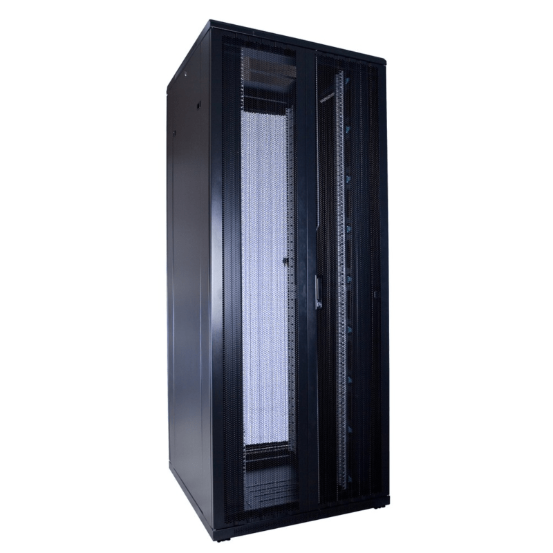42U serverkast met dubbele geperforeerde voor- en achterdeuren 800x800x2000mm (BxDxH)