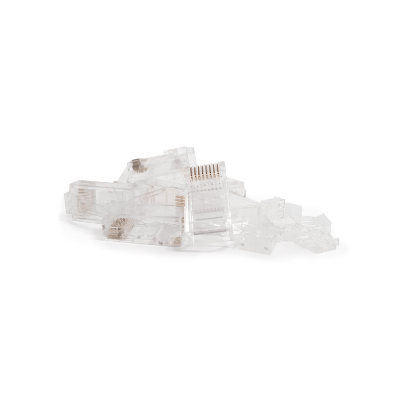 DANICOM UTP CAT6 RJ45 Doorsteek Connector - Pass trough voor soepele kern - 10 stuks
