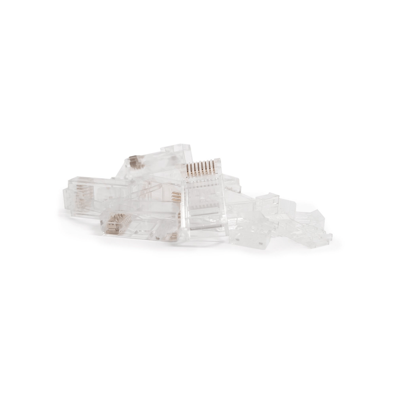 CAT6A Connector RJ45- Unshielded  met hulpstukje - voor stugge kern - 10 stuks