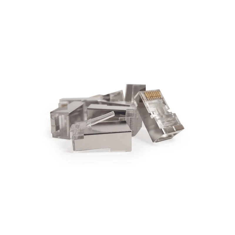CAT6a doorsteek connector RJ45 pass through - shielded - voor soepele kern 10 stuks