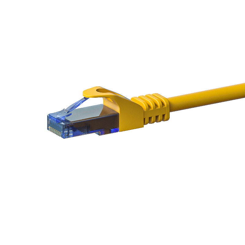 UTP CAT6a patchkabel 20m geel - 100% koper