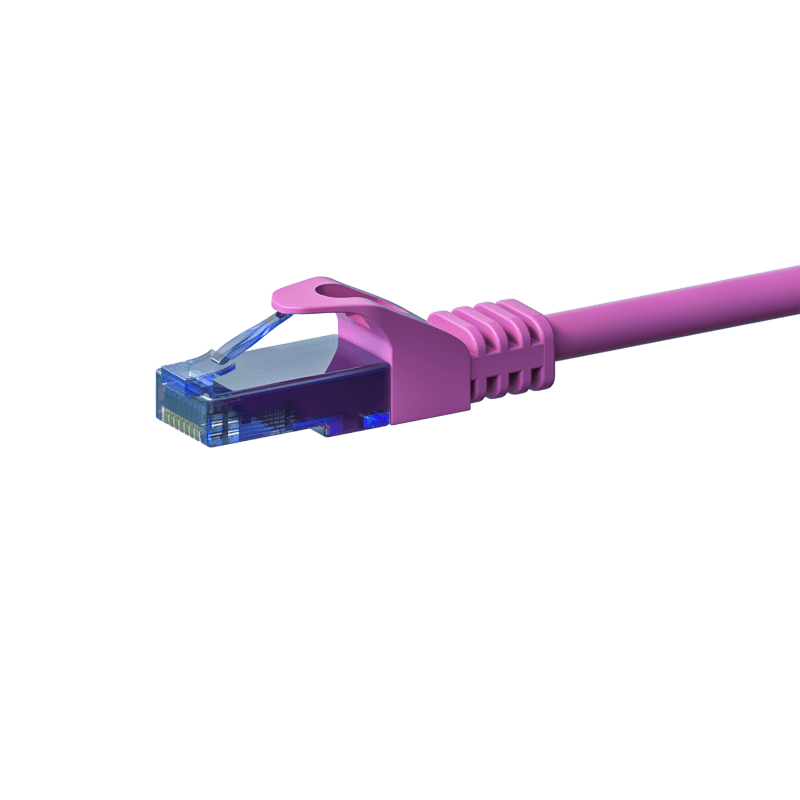UTP CAT6a patchkabel 0,15m roze - 100% koper