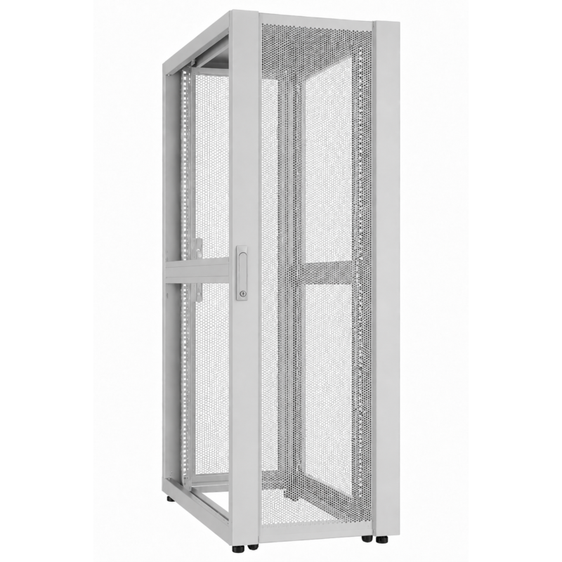 48U Datacenter serverkast met geperforeerde deur 600x1000x2250mm (BxDxH) Grijs