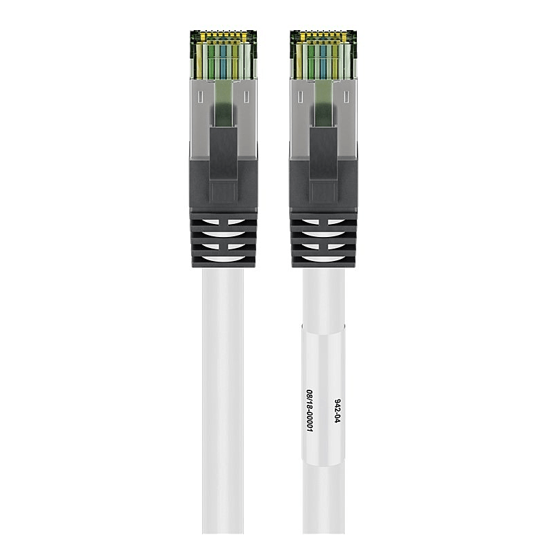 Cat8 S/FTP (PIMF) patchkabel 5m wit
