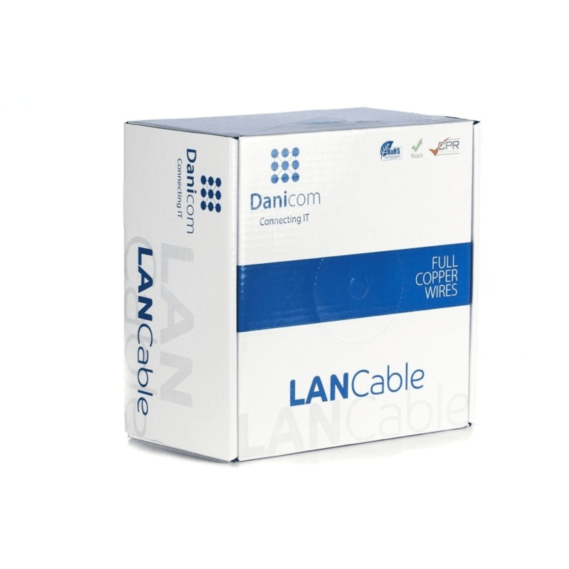 DANICOM CAT7 S/FTP 100m kabel op rol stug -  LSZH (Dca)
