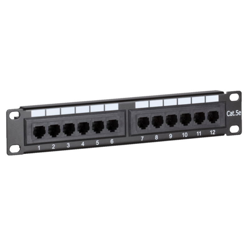 10 inch CAT5e UTP patchpaneel - 12 poorts