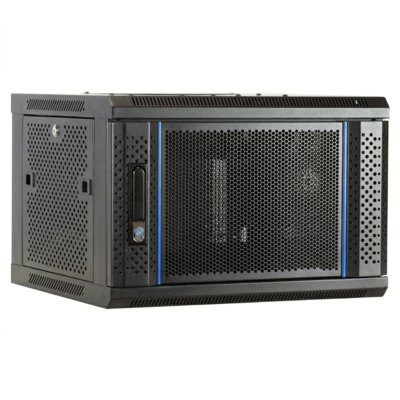 6U wandkast met geperforeerde deur 600x450x368mm