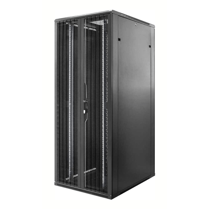 47U serverkast met dubbele geperforeerde voor- en achterdeur 800x800x2200mm (BxDxH)
